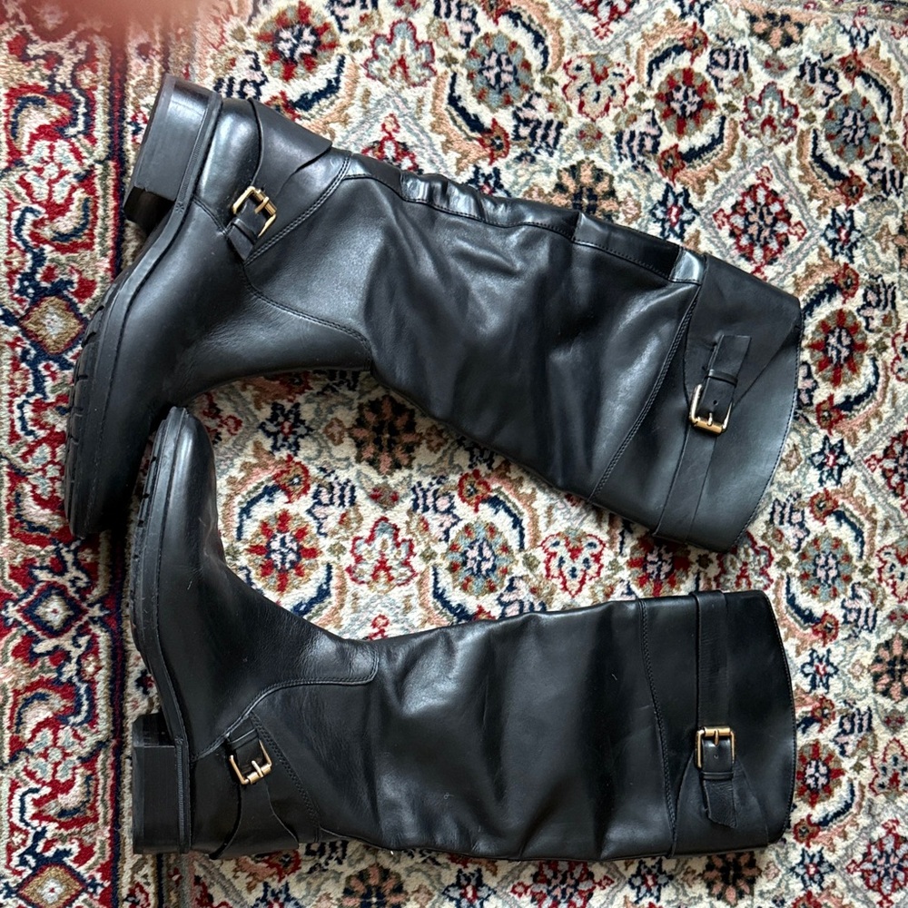 Sam Edelman “Portman” Black Leather Knee-High Boots - Picture 6 of 6